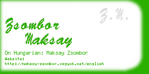 zsombor maksay business card